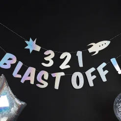 3 2 1 Blast Off Card Banner