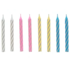 24 Birthday Candles - Assorted Colours