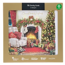 16 Charity Christmas Cards - Santa & Snowman (2 Designs)