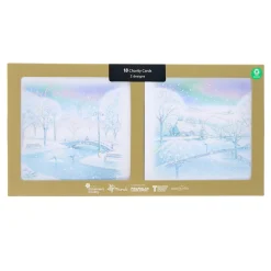 18 Charity Christmas Cards - Iridescent Snow (2 Designs)