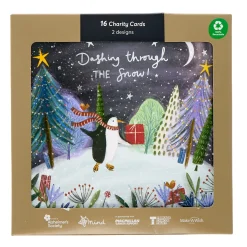 16 Charity Christmas Cards - Penguins (2 Designs)