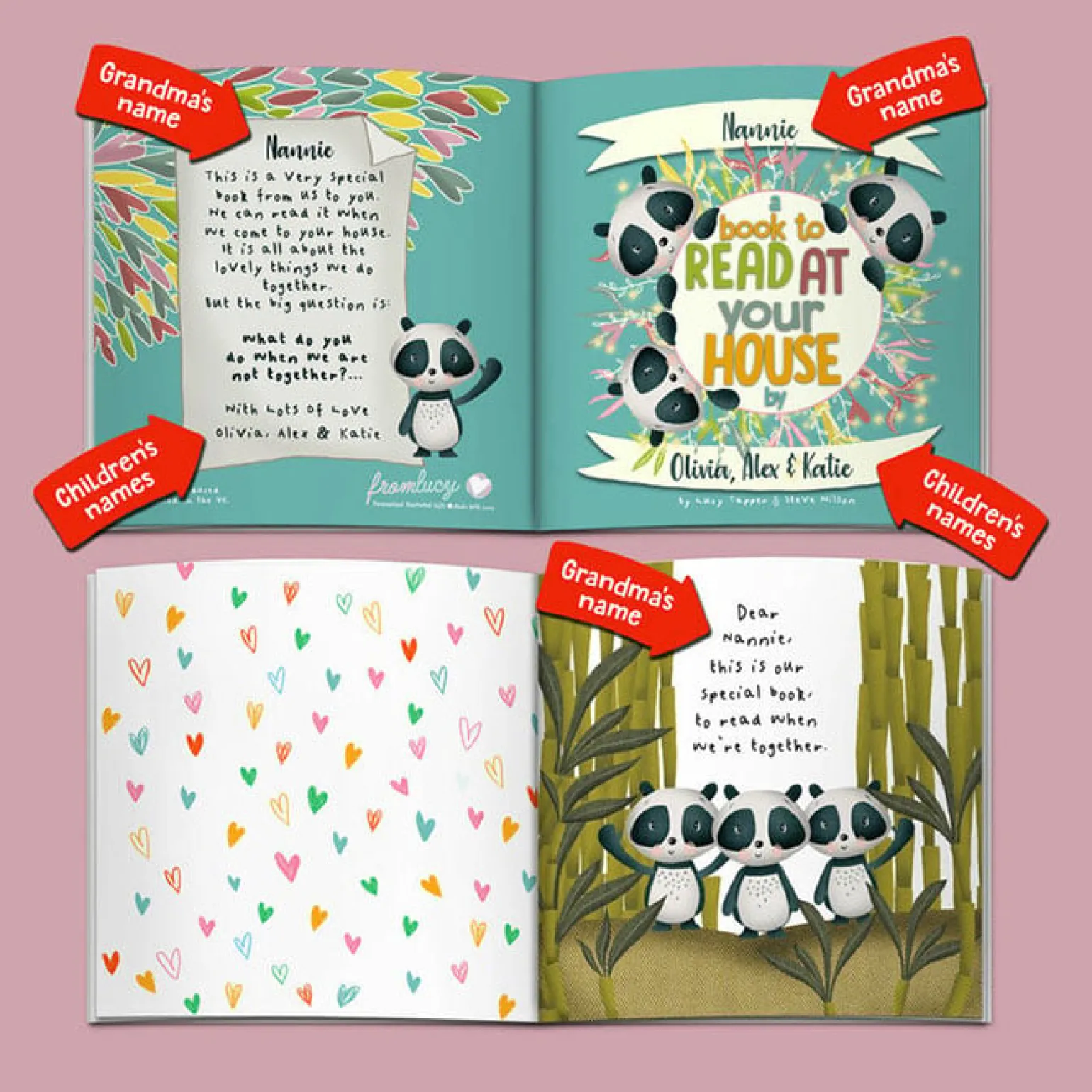 A Book To Read At Your House for Grandmothers Personalised Book