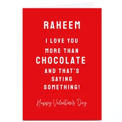 A4 Personalised Valentine's Day Card - That's Saying Something!