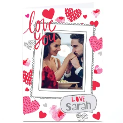 A4 Photo Bev Hopwood Valentine's Day Card - Heart Frame