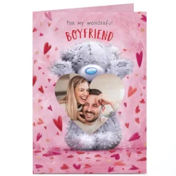 A4 Photo Tatty Teddy Valentine's Day Card - Teddy Heart, Boyfriend