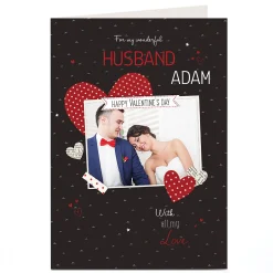A4 Photo Valentine's Day Card - With All My Love Husband