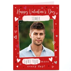 A4 Photo Valentine's Day Card - Love You More Every Day