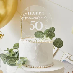 Anniversary Customisable Acrylic Cake Topper