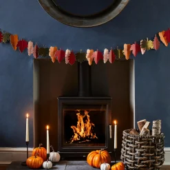 Autumnal Leaf Card Garland 2m