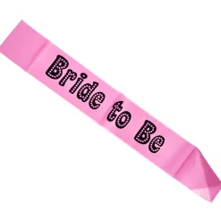 Black & Pink Bride To Be Sash