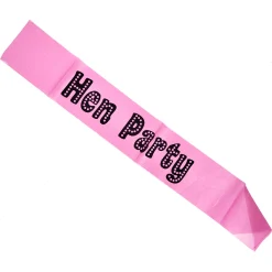 Black & Pink Hen Party Sash