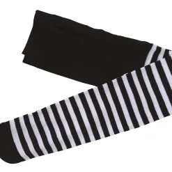 Black & White Striped Children's Tights