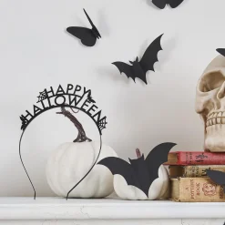 Black Happy Halloween Metal Headband