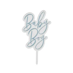 Blue Baby Boy Acrylic Cake Topper