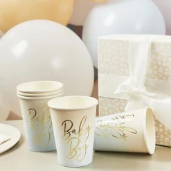 Blue Baby Boy Paper Cups - Pack of 8