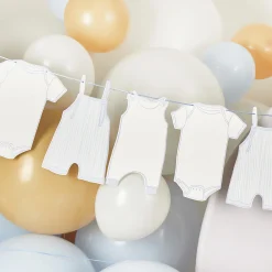 Blue Babygrow Card Garland 2.5m