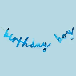 Blue Birthday Boy Card Banner