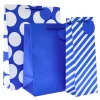 Blue Patterned Gift Bags - Multipack of 3