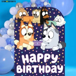 Bluey & Friends Happy Birthday Medium Backdrop Cardboard Cutout