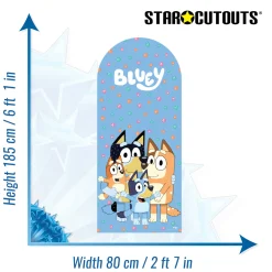 Bluey Family Large Backdrop Cardboard Cutout