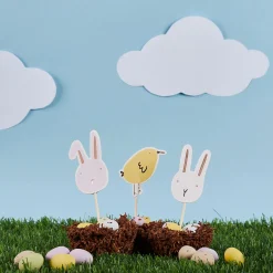 Bunny & Chick Cake Picks - Pack of 6