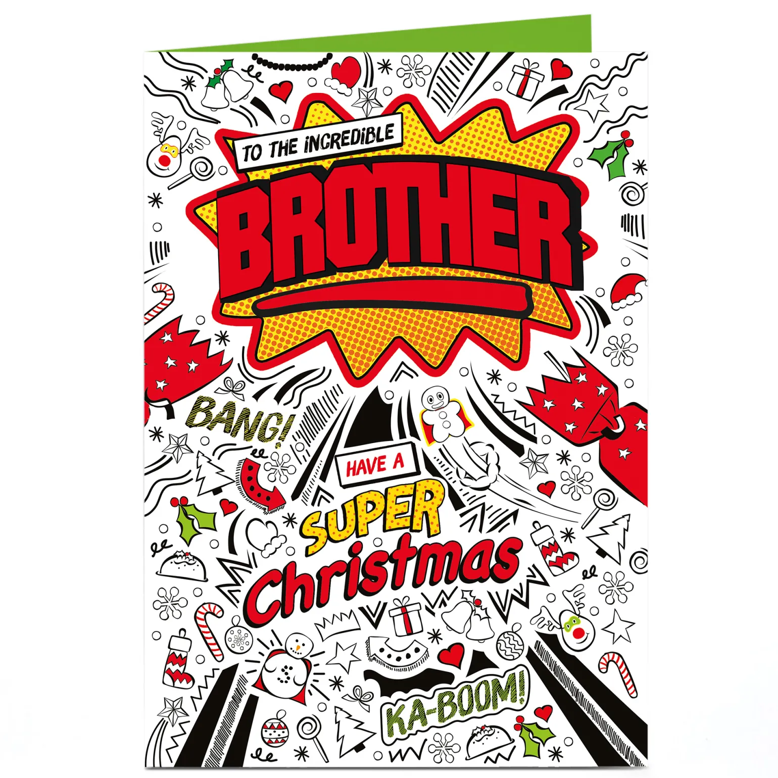 Christmas Personalised Card - SUPER Christmas Brother