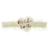 Cream & Rose Gold Bride to Be Garter