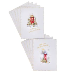 Deluxe Red Door & Postbox Charity Christmas Cards - Pack of 10 (2 Designs)