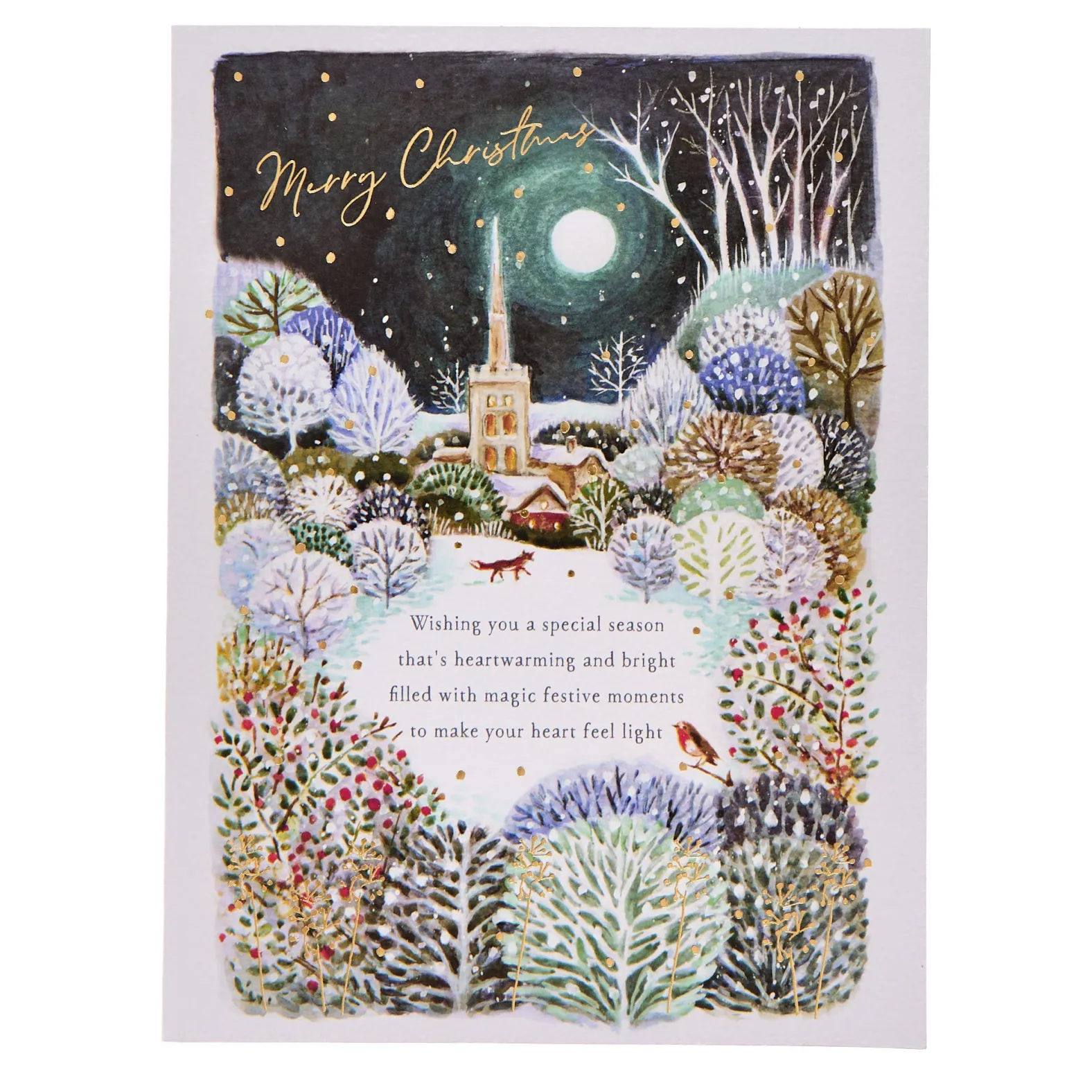 Deluxe Snowy Scene Charity Christmas Cards - Pack of 10 (2 Designs)