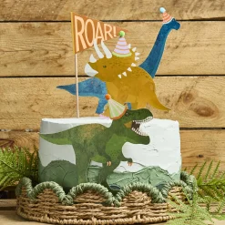 Dinosaur Card Cake Topper Set