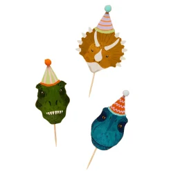 Dinosaur Food Picks & Food Cup Set - Pack of 12