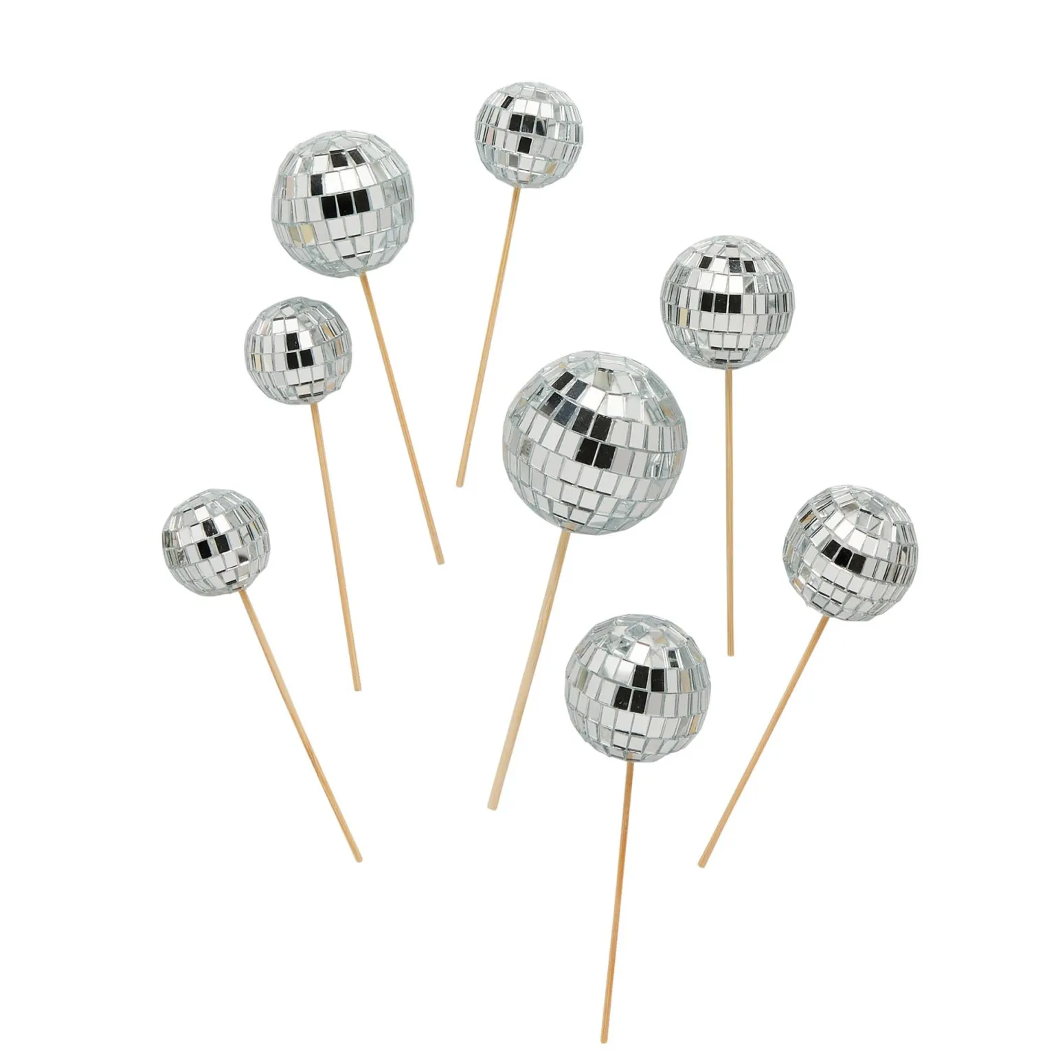 Disco Ball Food Decorations - Pack of 8