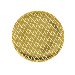 Eid Mubarak Gold Small Paper Plates - Pack of 8