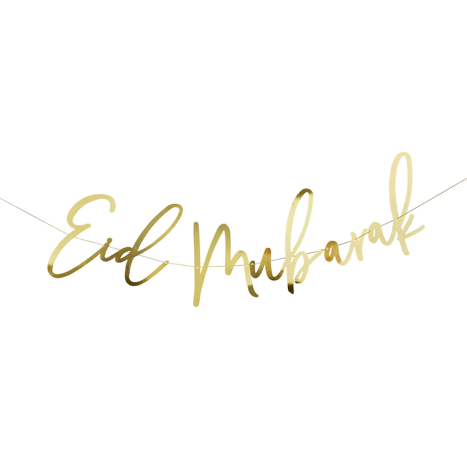 Eid Mubarak Large Gold Letter Banner