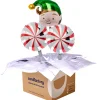 Elf & Candy Cane Balloon Bouquet - DELIVERED INFLATED!