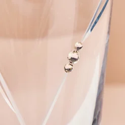 Engraved Glass Vase Embellished with Crystals - Love Hearts