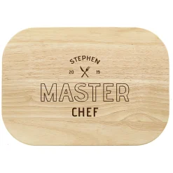 Engraved Medium Rectangular Chopping Board - Knife & Fork