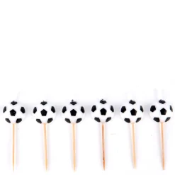 Football Birthday Party Candles - Pack Of 6