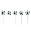 Football Pick Cake Candles - Pack of 5