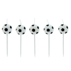 Football Pick Cake Candles - Pack of 5