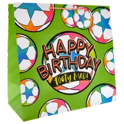 Footy Mad Birthday Giant Square Gift Bag