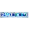 Giant Blue Happy Birthday Banner