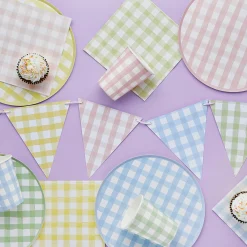 Gingham Paper Card Bunting 2.5m