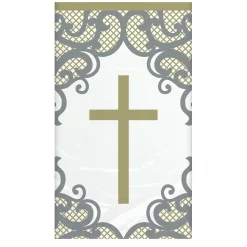 Gold & Silver Confirmation Tableware & Decorations - 16 Guests