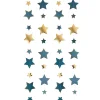 Gold & Teal Trailing Star Hanging Decorations 5m