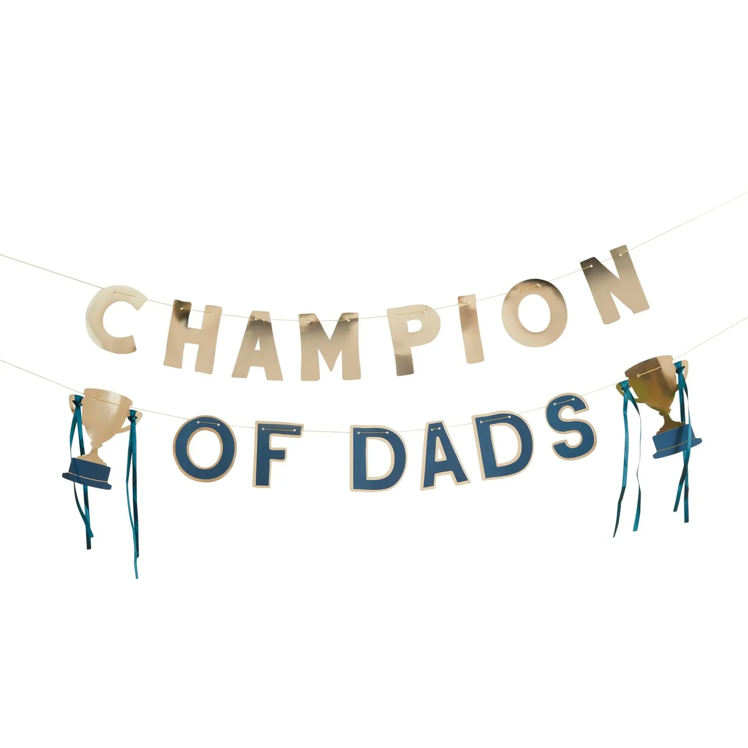 Gold Champion Of Dads Card Banners