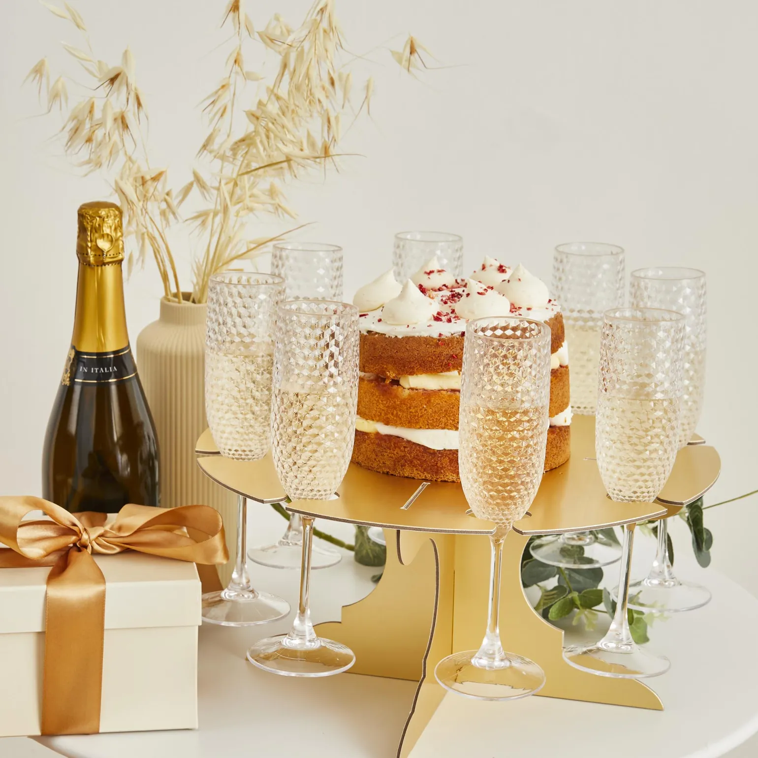 Gold Drink & Cake Stand