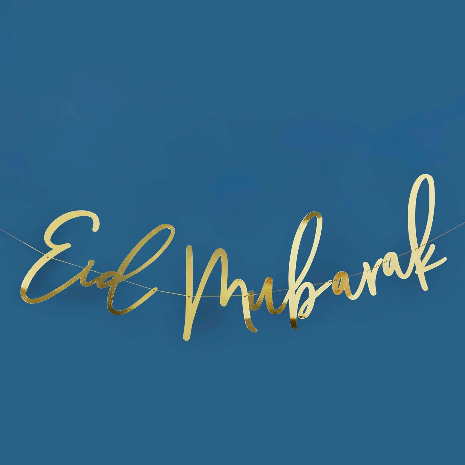 Gold Eid Mubarak Card Banner 2m