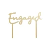 Gold Engaged Acrylic Cake Topper