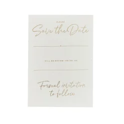 Gold Foiled C7 Wedding Save The Dates - Pack of 20